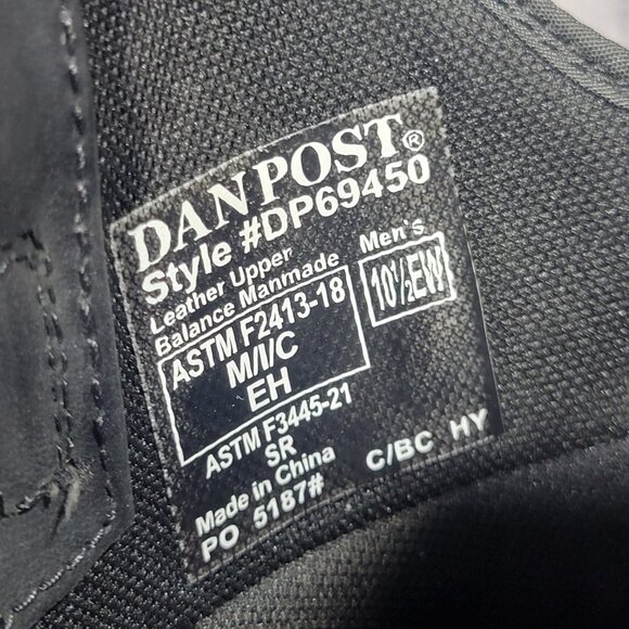 Dan Post Blayde Men's Size 10EW Black Leather Steel Toe Waterproof Boots DP69450 - Picture 12 of 12